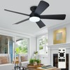 Depuley Modern Ceiling Fan with Light: 42-Inch Black Small Fans