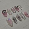 Metallic Pink [Handmade Nail Tips] Emily Nail - Short Square