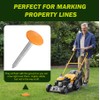 Survey Stakes Galvanized Steel Property Markers, Heavy Duty Survey Markers,