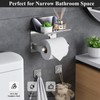 Tindbea Toilet Paper Holder with Phone Shelf + Towel Robe