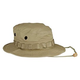 Devil Dog Military Khaki Hot Weather Boonie Hat (Made in USA) (Medium (7 14))