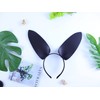 Bonnie Z. Leonardo PU Animal Ears Headbands Black Rabbit Ears