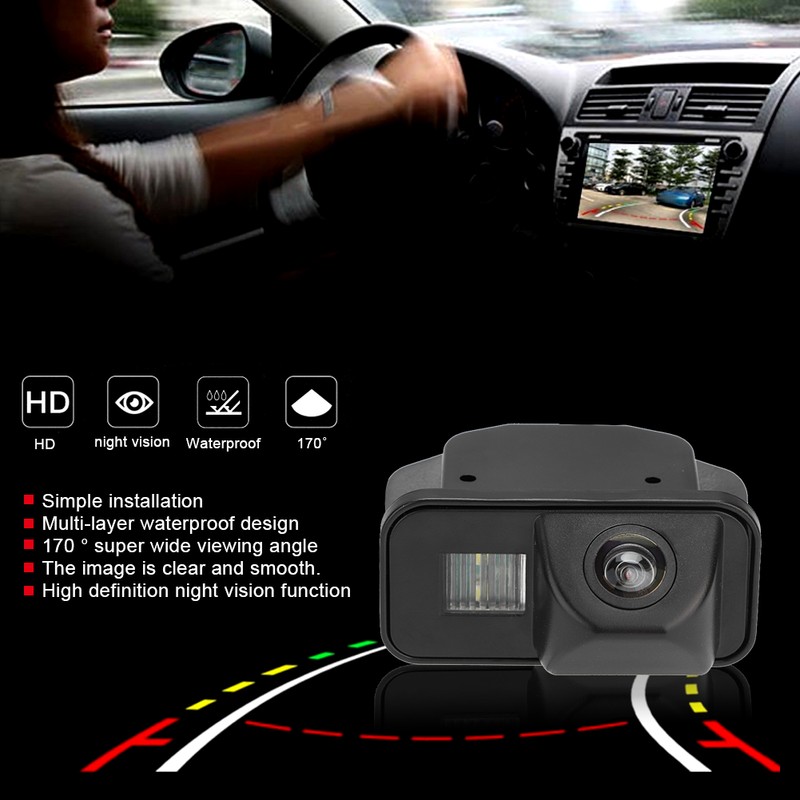 HD Reversing Camera 170° Waterproof Car Parking System Monitor Fits