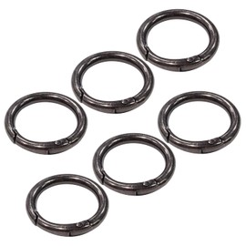 Audiofan Round Carabiner Key Ring Keychain 6 Pcs Outer Diameter Approx. 1.2 inches (30 mm) Inner Diameter Approx. 0.9 inches (22 mm) Width (Line Sutra) Approx. 0.2 inches (4 mm) Round Wire Back