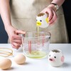 2pcs Egg Separator Ceramic Chicken Shaped Egg Yolk White Filter