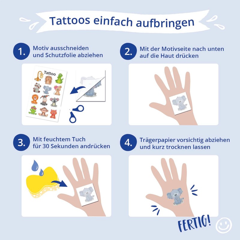 Avery Zweckform 56390, Children's Spider Tattoos (Temporary Transfer Film, Dermatologically