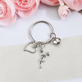 MUCOOS Love Cheerleader-Schlüsselanhänger, Anhänger Im Cheerleader-Design, Geeignet Für Ballspiele, Party-Feiergeschenke Und Aufmerksame Geschenke Für Freunde Zum Anfeuern