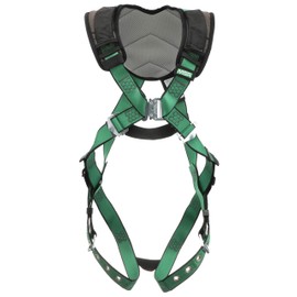 MSA 10205845 V-Form+ Full Body Safety Harness - Size: Standard (Medium), D-Ring Configuration: Back, Tongue Buckle Leg Straps, With Shoulder Padding, Full Body Harness