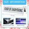 Stainless Steel Desk Plate “Fixer of Everything” Funny Work Sign