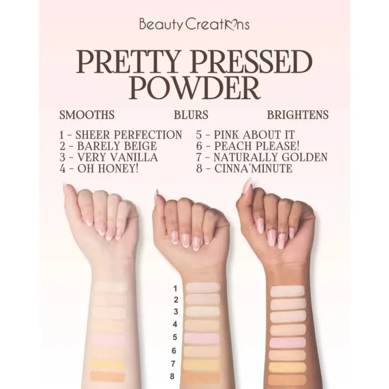 Polvo Fijador Compacto Pretty Pressed Beauty Creations Pink About It