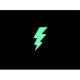 LIGHTNING BOLT SILHOUETTE ~ Select A Size! ~ Glow in the Dark Vinyl Waterproof Weatherproof Adhesive Decal Stickers ~ Vehicle Car Truck Back Window Home Garage Wall Kids (Size: 2" Wide x 3" Tall)