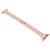 Watch Band Double Rows RhinestonesStudded Replacement Metal Strap for IOS