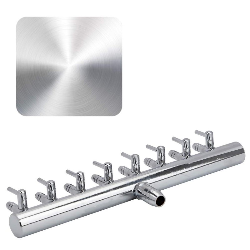 Pawfly 8-Way Aquarium Air Flow Control Lever Valve Chromium Copper