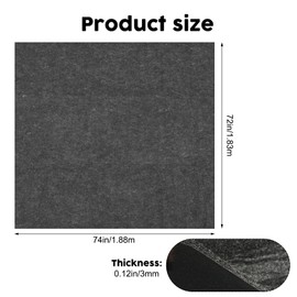 CIEOVO Camping Tent Carpet Mat, 6 x 6 Ft Waterproof Rug for Outdoor Use, Dark Gray