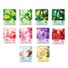 Sheet Mask Set, Natural Ingredients, Variety Pack with Lime, Pomegranate,