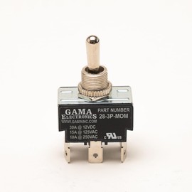 Toggle Switch, 30A DPDT 3-Position Momentary On-Off-Momentary On