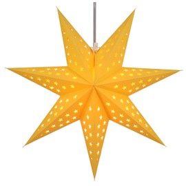 Guru-Shop Foldable Advent Luminous Paper Star, Cassiopeia Christmas Star, Window Decoration Star , 7 Tips