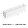 DR&Co Modern White Rectangle Planter Box, 16" Metal Planter Perfect