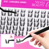 VEYESBEAUTY Lash Clusters Individual Eyelash Extensions Thin & Invisible Band