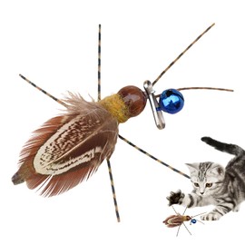 Cat Wand Replacement Toys - Portable Cat Teaser Toys,Firefly Shape Kitten Chewing Supplies, Pet Playing Tool for Home