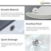 KARAMAG Durable Rectangle Undermount Sink Vitreous Ceramic Lavatory Vanity Bathroom