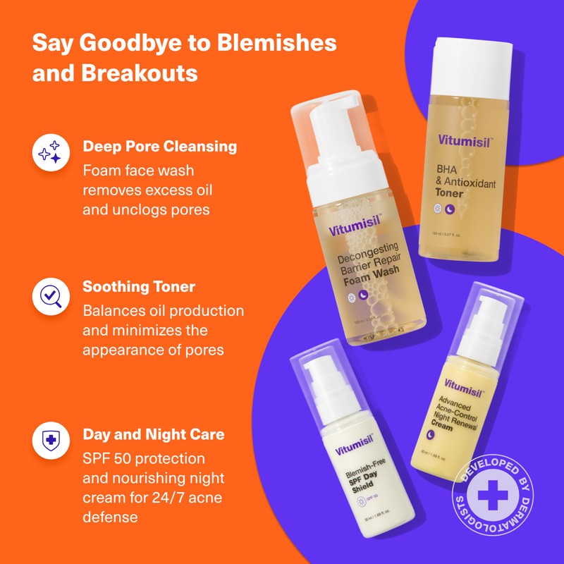 Dermz Acne Treatment - Acne Cream, SPF Face Protection, Face