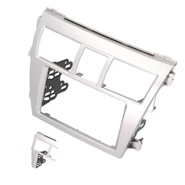 Bisel Reo, Kit de Moldura de Radio de Doble DIN Yaris 2‑Din Radio Fascia Car Stereo Navigation Kit de Panel de Tablero Reacondicionado Marco Apto para Vios Belta Yaris Sedan