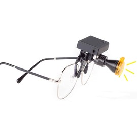BONEW Headlamp Headlight Wireless Headlight for Den~tal Me~dical Binocular Loupes Glasses with Optical Filter Clip-on Type + Cloth Storage Case (5W)