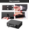 Black Luxury Magnetic Gift Box with Satin Lid Ribbon Foldable