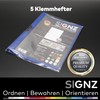 signz SIGNZ Klemmhefter DIN A4, 5 Stück, dunkelblau, Für bis