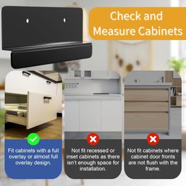 JINEATHES Cabinet Foot Pull, Trash Drawer Handle, Touchless Hands Free Design, Black, Small