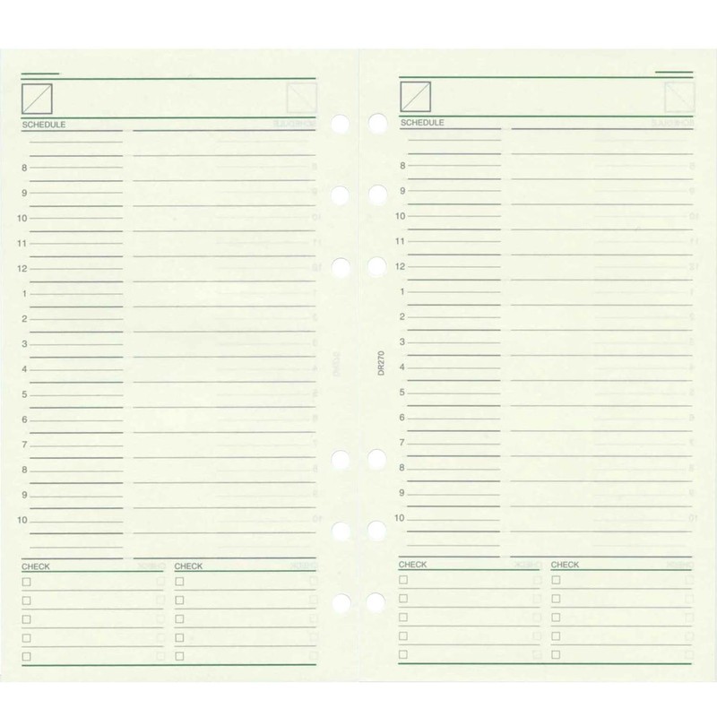Raymay Fujii Davinci DR270 Bible Size Personal Organizer Refill, Freestyle