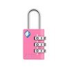 Zarker XD25 3-Digit Combination Small Mini Padlock, Pink, 1-Pack