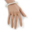 Avalaya White Mountain Crystal and Diamante Elements Stretch Bracelet -