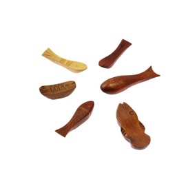 Speed mao Stylish Wooden Fish Shape Chopsticks Rest Set of 6