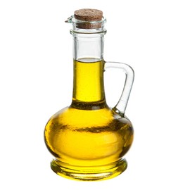 Restaurantware RW Base 8-Ounce Olive Oil Dispenser 1 Kitchen Oil Dispenser Bottle - With Cork Lid Non-Leaking Clear Glass Olive Oil Pourer For Cooking Or Salad Dressings