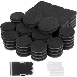 Bonbell Almohadillas para Muebles, 100Pcs Protectores para Patas en 3 Tamaños, Almohadillas de Fieltro Adhesivas se Pueden Cortar y reducen el Ruido, antiderrapante para Sillas, Mesas, Sofá (Nergo)