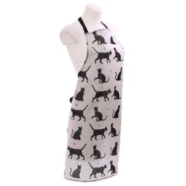 Puckator Poly Cotton Apron - I Love My Cat - Chef Aprons For Cooking Men Secondary School - Baking Bakers Gifts - Kits For Adults - Unifrom Clothes - Cooking Gift Set - Catering Equipment