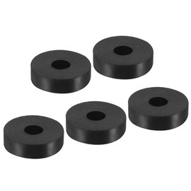 sourcing map Anti Vibration Isolation Washer 26x7.8x7mm Round Spacer Rubber Pads Vibration Suppression for Central Air Conditioner Bolts Accessories, Black Pack of 5