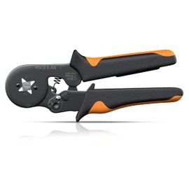 Brandson - Crimping Pliers Including 1200 Ferrules Set - Professional Insulation Sleeves Assortment - Wire End Ferrules Pliers - 0.25 mm2-10 mm2 - Self-Adjusting - Contact Pressure Adjustable - Forced