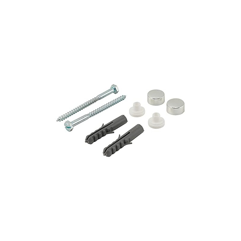 fiXte Toilet Pan Bidet Fixing Kit Screws Plugs Nylon Bushes
