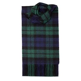 I LUV LTD Black Watch Tartan Scarf Modern Lambswool