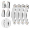 Lvkjafaz 4Pcs Leather Drawer Pulls,Handles Single Hole Dresser Knobs Cabinet