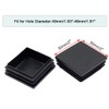 Suiwotin 4Pack 50mm (2 Inch) Square Plastic Plugs, Black Plastic