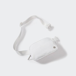 Pander - Riñonera para mujer, con correa ajustable, Blanco puro