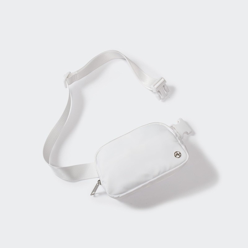 Pander - Riñonera para mujer, con correa ajustable, Blanco puro