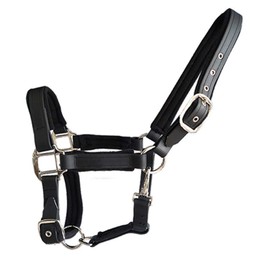 SagaSave Large Horse Soft Padded Headcollars Double-layer Thickened Nylon Halters Adjustable Nose And Buckle Closure With Chin Up Clip
