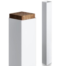 Thyle 2 Pcs 4 x 4 x 39.4 Inches(Actual 3.5 x 3.5) Post Sleeve Vinyl Post Wrap Cover White Column Wraps for Porch Weatherproof for Lasting Durability Easy Installation on Patio Decks Porches Mailbox