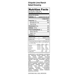 Premium | CHIPOTLE KEY LIME RANCH Salad Dressing | Low Cholesterol | Low Sodium | Crafted in Small Batches with Farm Fresh SPICES for Premium Flavor and Zest