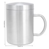 Stainless Steel Mug with Handle Lid DoubleLayer Heat Insulation Cup